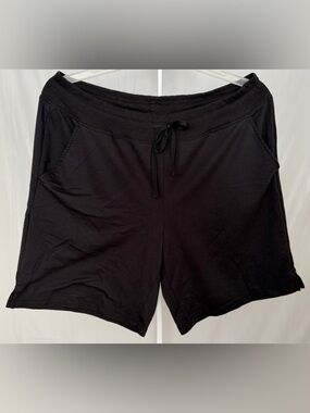 Athletic Works Shorts XL Black Soot Drawstring Stretch Lounge Active